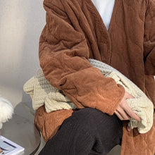 Load image into Gallery viewer, Winter Coat for Women, Warm Winter Outwear, Corduroy White Coat