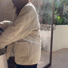 Load image into Gallery viewer, Winter Coat for Women, Warm Winter Outwear, Corduroy White Coat