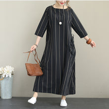 Load image into Gallery viewer, Striped Loose Maxi Dress For Women
