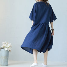 Load image into Gallery viewer, Vintage Plus Size Linen Dresses Women Loose Clothes Q1177