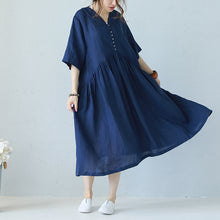 Load image into Gallery viewer, Vintage Plus Size Linen Dresses Women Loose Clothes Q1177