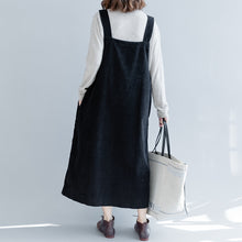 Load image into Gallery viewer, Loose Corduroy Strap Dresses Women Fall Outfits Q2493