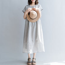 Load image into Gallery viewer, Vintage Plus Size Maxi Dresses Linen Clothes For Women Q1866

