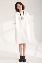 Load image into Gallery viewer, Casual Cute Cotton Dresses Women Loose Clothes 835