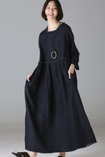 Load image into Gallery viewer, Casual Blue Denim Maxi Dresses For Women Q2133