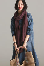 Load image into Gallery viewer, Vintage Casual Blue Denim Dresses Women Fall Outfits Q9505