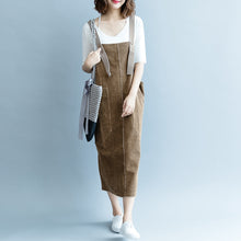 Load image into Gallery viewer, Fashion Coffee Corduroy Dresses Women Autumn Outfits Q2087