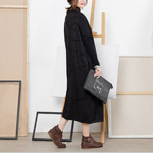 Load image into Gallery viewer, Loose Black Half Sleeve High Neck Sweater Dresses For Women Q2217
