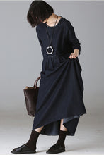 Load image into Gallery viewer, Casual Blue Denim Maxi Dresses For Women Q2133