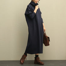 Load image into Gallery viewer, Women Casual High Neck Thicken Knitted Winter Maxi Dresses 208