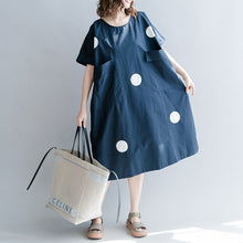Load image into Gallery viewer, Cute Dot Cotton Long Dresses Women Casual Clothes Q7057A