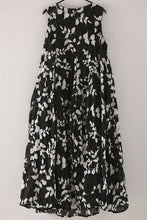 Load image into Gallery viewer, Casual Sleeveless Black Floral Dresses Women Cotton Outfits Q7319