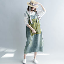 Load image into Gallery viewer, Loose Print Blue Denim Sundresses Women Casual Clothes Q1265