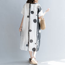 Load image into Gallery viewer, Summer Loose Cotton Linen White Dress Women Casual Clothes Q1865