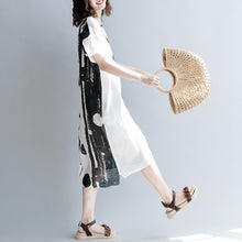 Load image into Gallery viewer, Summer Loose Cotton Linen White Dress Women Casual Clothes Q1865