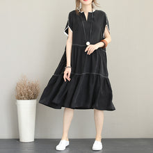 Load image into Gallery viewer, Summer Casual Black Long Dresses Women Loose Clothes Q1175