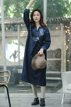Load image into Gallery viewer, Loose Blue Denim Maxi Dresses Women Cowboy Clothes Q8925