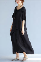 Load image into Gallery viewer, Vintage Plus Size Cotton Maxi Dress Q1657