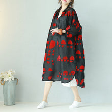 Load image into Gallery viewer, Casual Loose Summer Red Dot White Silk Linen Long Dresses Women Clothes Q1112 - FantasyLinen