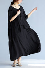 Load image into Gallery viewer, Vintage Plus Size Cotton Maxi Dress Q1657