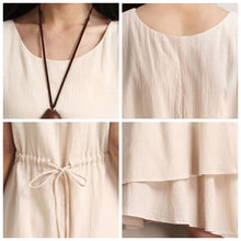 Load image into Gallery viewer, Vintage Sleeveless Cotton Maxi Dresses Women Casual Clothes Q1771