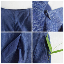 Load image into Gallery viewer, Summer Loose Blue Cotton Linen Shorts Women Casual Design Short Pants C1921