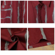 Load image into Gallery viewer, Fashion Vintage Striped Loose Cotton Shirt Women Casual Blouse 5777
