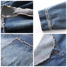 Load image into Gallery viewer, Vintage Casual Blue Denim Dresses Women Fall Outfits Q9505