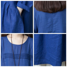 Load image into Gallery viewer, Korea Style Loose Linen Maxi Dresses For Women Q3093