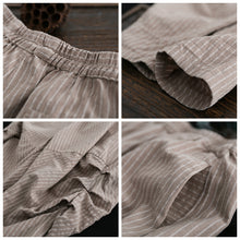 Load image into Gallery viewer, Casual Vintage Striped Harem Pants Women Loose Cotton Linen Trousers K28015