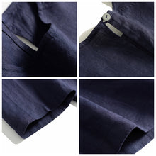 Load image into Gallery viewer, Blue And Yellow Linen Summer Dresses Women Loose Clothes