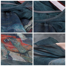 Load image into Gallery viewer, Women Vintage Loose Silk Loose Dresses Summer Blue Outfits Q28058