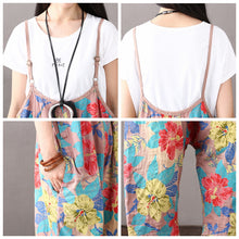 Load image into Gallery viewer, National Casual Floral Overalls Women Cotton Clothes K1862
