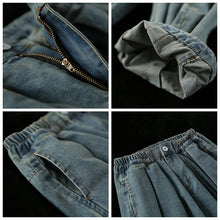 Load image into Gallery viewer, Vintage Loose Wide-leg Blue Jeans Women Casual Denim Pants K1351