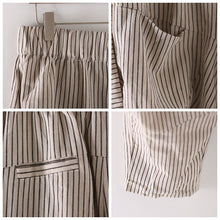 Load image into Gallery viewer, Loose Striped Harem Pants Women Cotton Linen Trouser