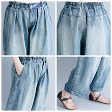 Load image into Gallery viewer, Blue Cowboy Loose Wide-leg Pants Women Casual Jeans K18036