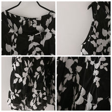 Load image into Gallery viewer, Casual Sleeveless Black Floral Dresses Women Cotton Outfits Q7319