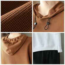 Load image into Gallery viewer, Cotton Hooded Fleece, Loose Hoodies for Women, Long Sleeve Pullover Hoodie