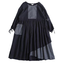 Load image into Gallery viewer, Black Joining Together Casual Dress Women Clothing - FantasyLinen
