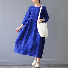 Load image into Gallery viewer, Silk Linen Loose Spring Causel Long Dress Oversize Women Clothes Q2661