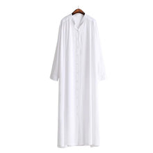 Load image into Gallery viewer, White and Black Cotton Fashion Long Shirt for Women S4042