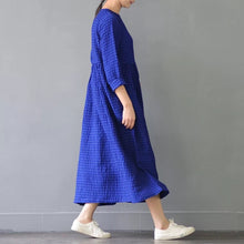 Load image into Gallery viewer, Silk Linen Loose Spring Causel Long Dress Oversize Women Clothes Q2661