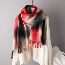 Load image into Gallery viewer, Plaid Tassels Warm Long Scarf Women Accessories Christmas gift Thanksgiving gift