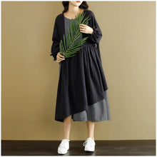 Load image into Gallery viewer, Black Joining Together Casual Dress Women Clothing - FantasyLinen