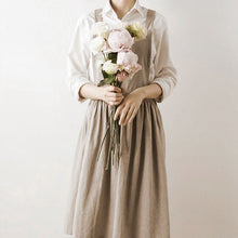 Load image into Gallery viewer, Cotton Linen Cross Back Apron Gift Chef Works Handmade Apron A1303