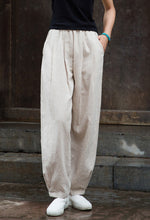 Load image into Gallery viewer, Autumn Linen Pants, Women Long Pants,Causel Women's Autumn Cotton Pants, Vintage Solid Color Linen Pants