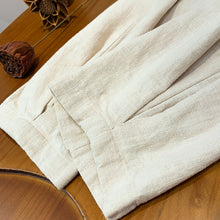 Load image into Gallery viewer, Autumn Linen Pants, Women Long Pants,Causel Women&#39;s Autumn Cotton Pants, Vintage Solid Color Linen Pants
