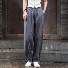 Load image into Gallery viewer, Autumn Linen Pants, Women Long Pants,Causel Women's Autumn Cotton Pants, Vintage Solid Color Linen Pants