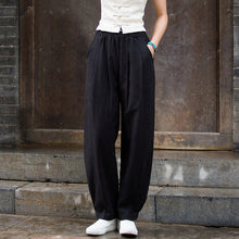 Load image into Gallery viewer, Autumn Linen Pants, Women Long Pants,Causel Women's Autumn Cotton Pants, Vintage Solid Color Linen Pants