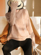 Load image into Gallery viewer, Warm Wool Sweater For Women Winter Grid Sweater